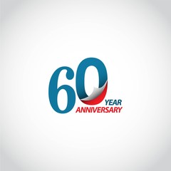 Obraz premium 60 Year Anniversary Vector Template Design Illustration