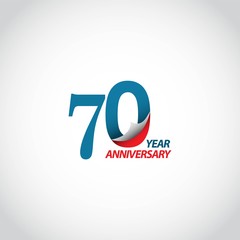 70 Year Anniversary Vector Template Design Illustration