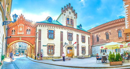 Fototapeta Panorama of Czartoryski Museum in Krakow, Poland obraz