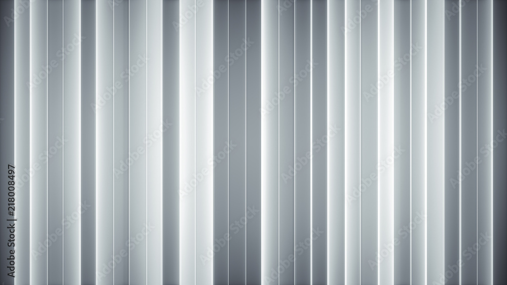 Poster glowing white vertical lines abstract 3d render
