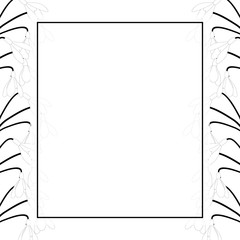Snowdrop Banner Card Border Outline