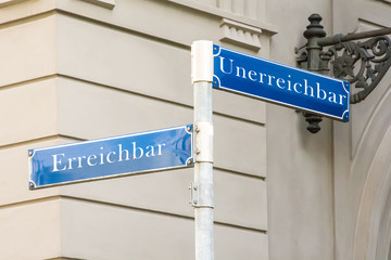 Obraz premium Schild 323 - Erreichbar