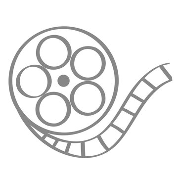 Handgezeichnete Filmrolle in grau