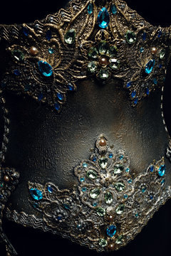 Creative silver glitter corset