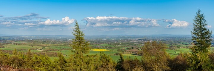 Fototapeta na wymiar View from the Wrekin, Shropshire, England, UK