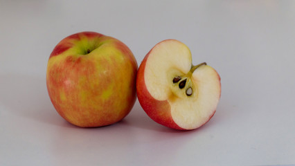 apple isolted in white red yellow
