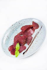 veal basturma isolated