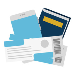 passport and flight tickets