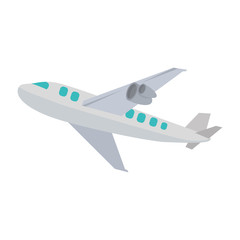 airplane flying isolated icon