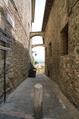 Assisi,Italy-July 28, 2018: Street view in Assisi 