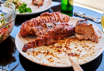 Grilled steak dinner.