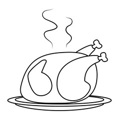 dish with delicious chicken meat