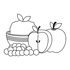 kitchen bowl with mashed potatoes with apples