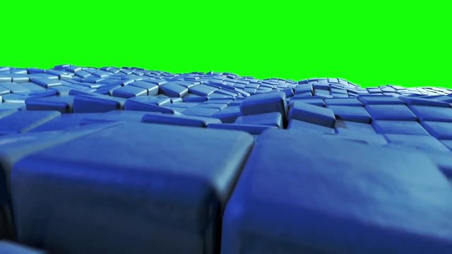 Sea Cubes Minecraft Style Green Screen