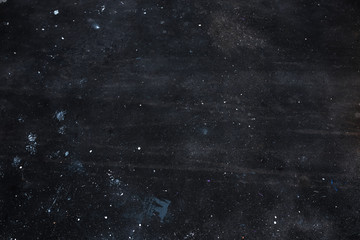 Obraz premium Black Dirty Rough Asphalt Surface with Paint Splash Drops. Grunge Concrete Texture Background Wallpaper. Top View.