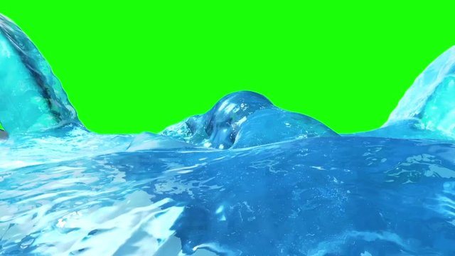 Water Collision Green Screen