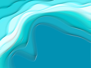 Wave abstract background. Waves of the sea, ocean. Paper 3d illustration