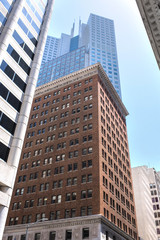 Obraz premium Aerial view on San Francisco skyscrapers and downtown at dusk. California, USA