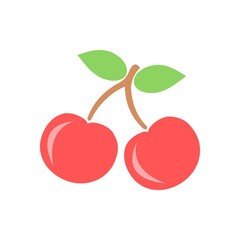 Cherry icon. Vector illustration.