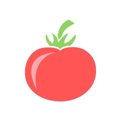 Tomato icon. Vector illustration.