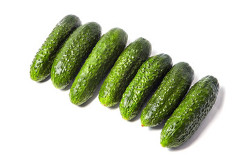Cucumbers isolated on white background