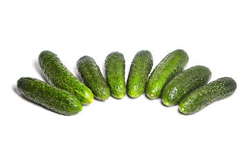 Cucumbers isolated on white background