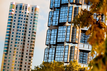 Facade d'immeuble en verre