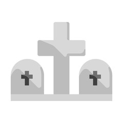 Obraz premium Cemetery flat illustration