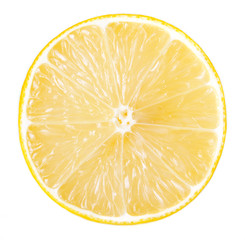 Fresh lemon on white background