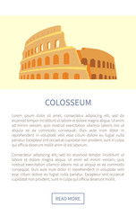 Colosseum Web Page Landmark Vector Illustration
