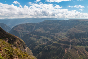 Sonche canyon near the city of Chachapoyas Peru