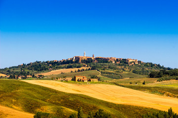 Fototapeta na wymiar Summer view of Val d'Orcia in Tuscany, Italy