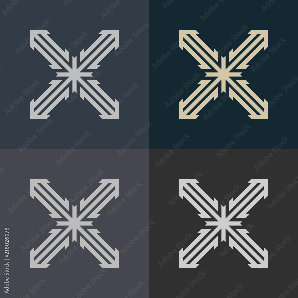 Poster abstract decorative element in the form of a maze. labyrinth vector icon.