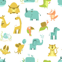 seamless pattern of animals