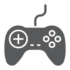 Gamepad glyph icon, electronic and device, game controller sign, vector graphics, a solid pattern on a white background, eps 10.