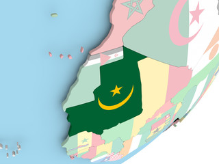 Mauritania with flag