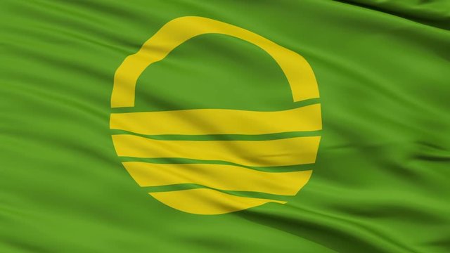Ashiya close up flag, Hyogo prefecture, realistic animation seamless loop - 10 seconds long