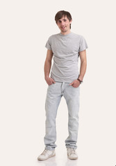 in full growth.stylish young man