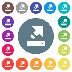 Export flat white icons on round color backgrounds