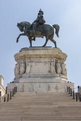 Fototapeta na wymiar Monument dedicated to Vittorio Emanuele II king of Italy
