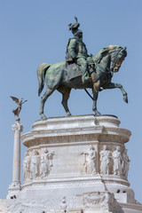 Fototapeta na wymiar Monument dedicated to Vittorio Emanuele II king of Italy