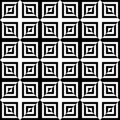 seamless monochrome geometric vector pattern.