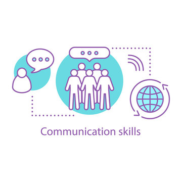 Communication skills concept icon