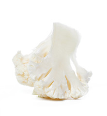 Cauliflower. Piece isolated on white.