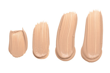 Liquid Foundation Smudge On White Background.