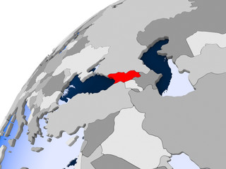 Map of Georgia in red