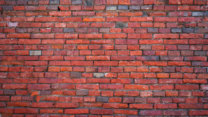 Obraz premium Old red brick wall for background