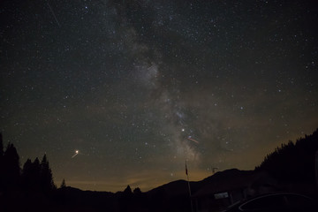 Fototapeta premium Milchstrasse Glaubenbergpass