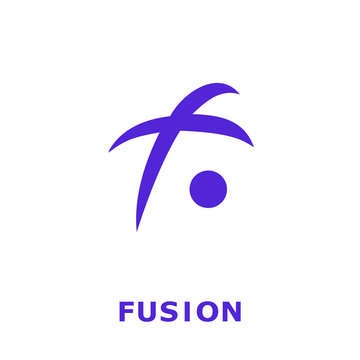 Fusion Cryptocurrency Coin Sign Isolated