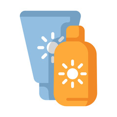 Sunscreen flat illustration
